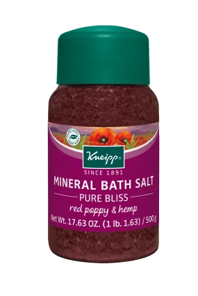 Kneipp Red Poppy & Hemp Mineral Bath Salt - Pure Bliss