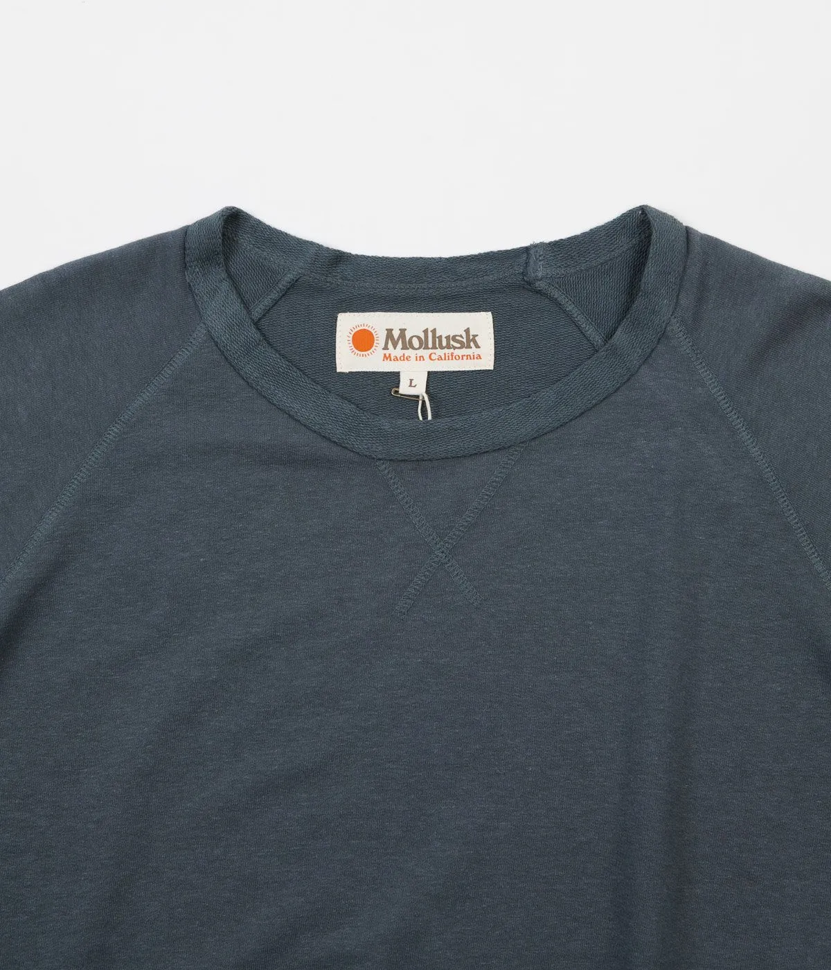 Mollusk Hemp Raglan Crewneck Sweatshirt - Indigo
