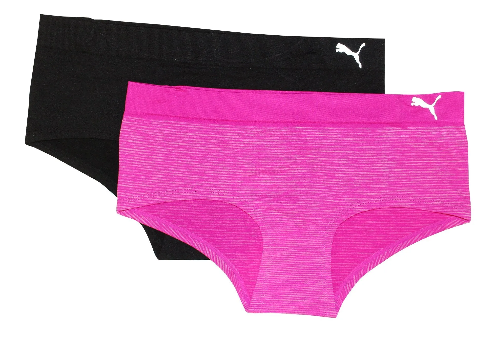 Puma Women's 2-Pack Seamless Super Soft Sport Stretch Hipster Panty