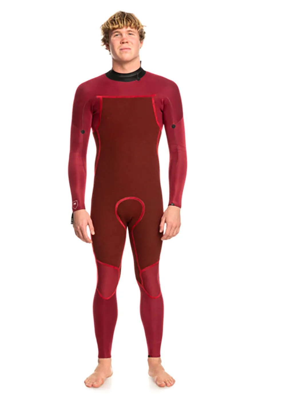 Quiksilver 3/2mm Mens Cap Saturn Back Zip Steamer Wetsuit