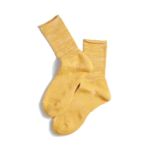 Rototo Washi Pile Crew Sock Yellow