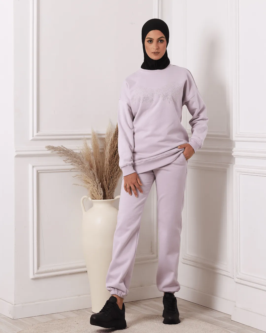 Sweat-shirt Oversize Mauve Clair