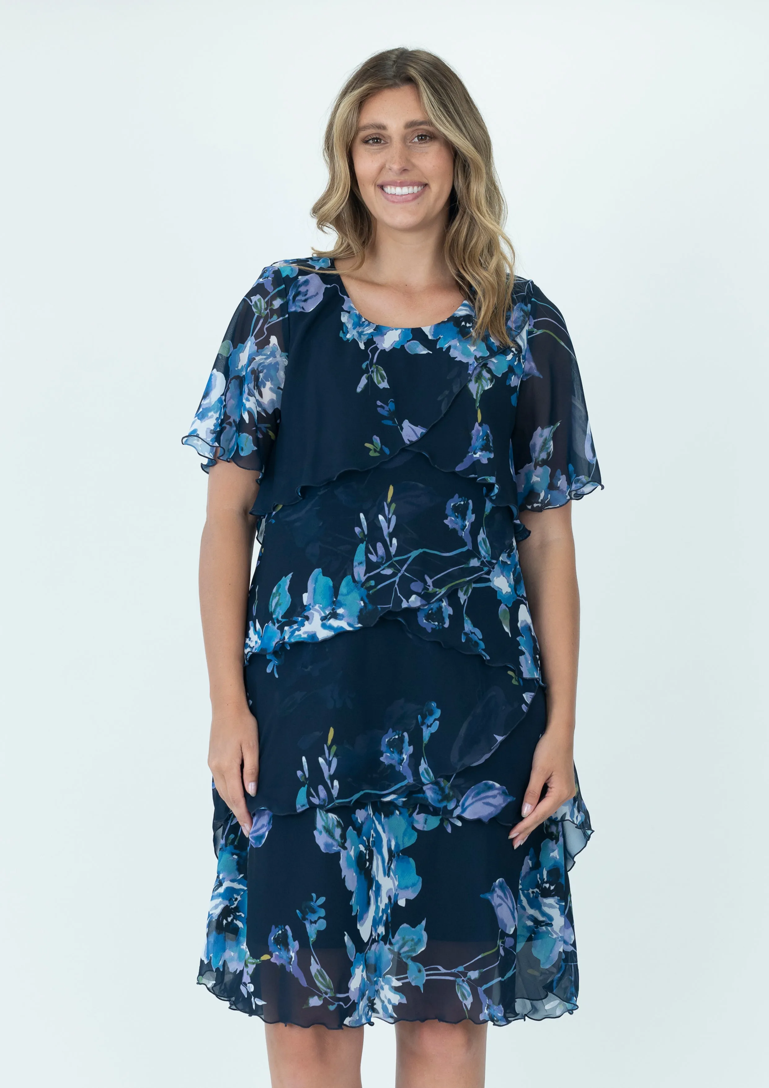 Vivid Chiffon Layer Dress