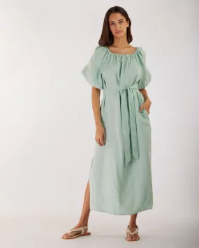 Wren Linen Maxi Dress - Seafoam
