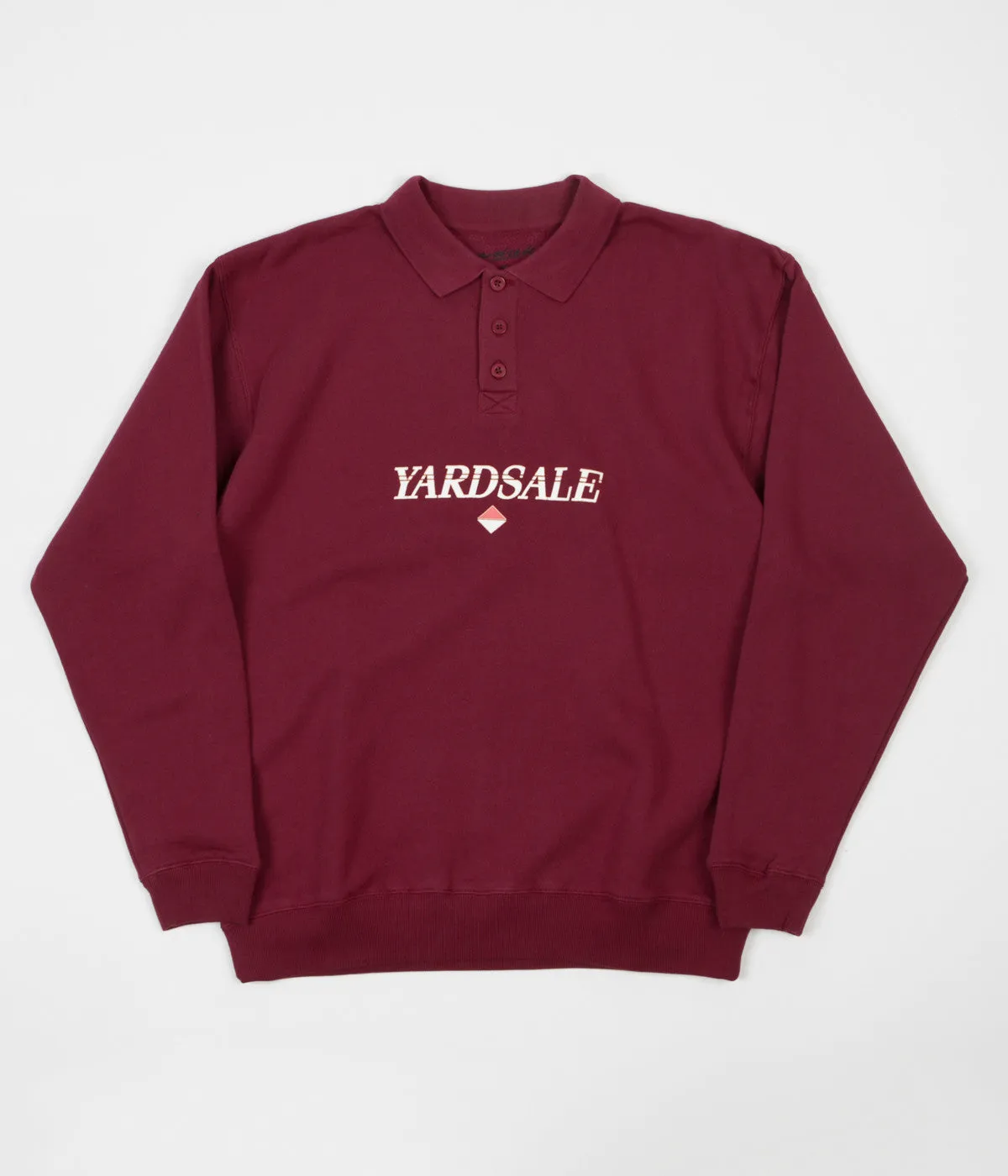 Yardsale Diamond Polo Sweatshirt - Burgundy